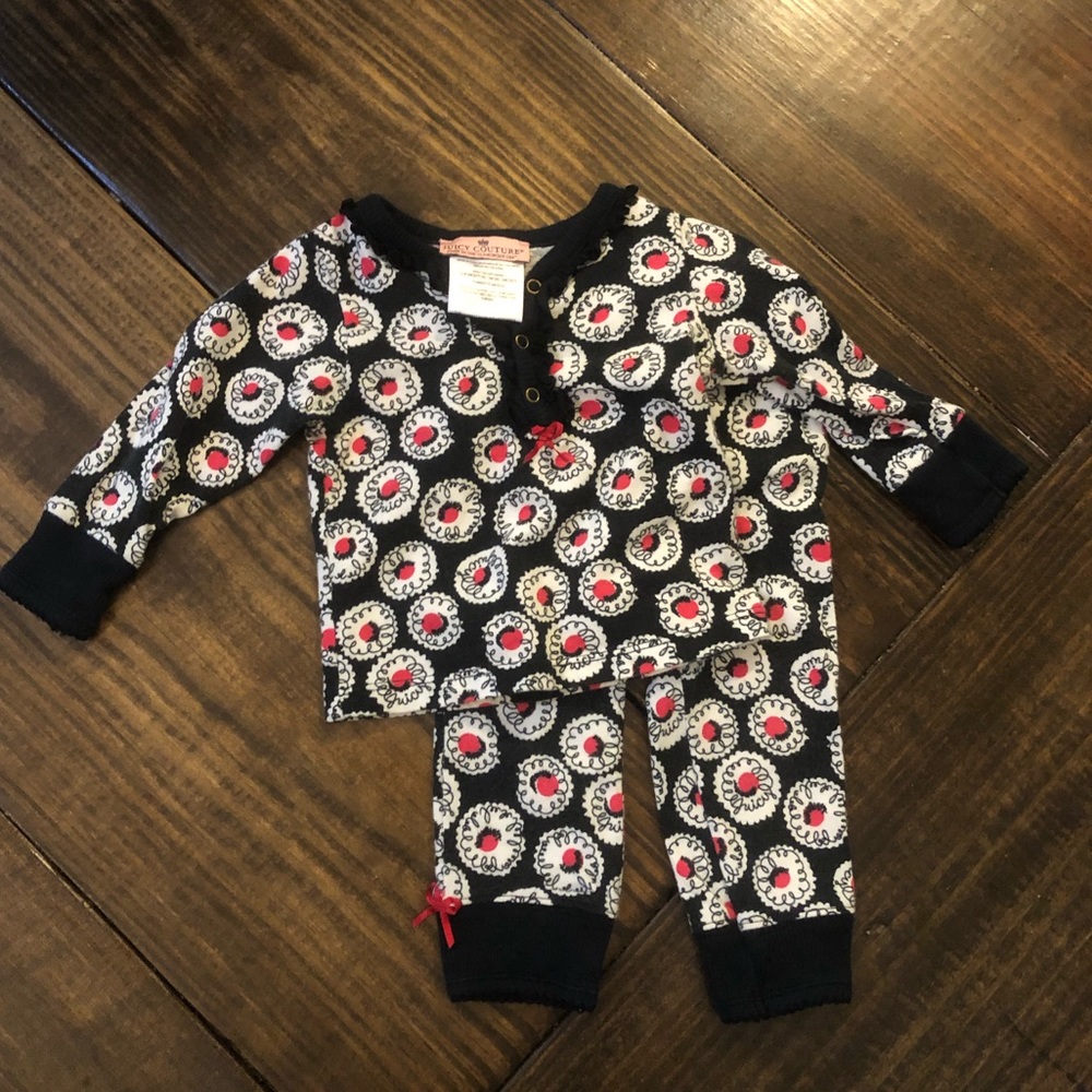 Juicy couture pajama set 3-6 months